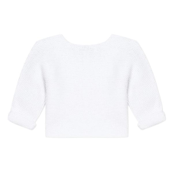 Absorba Garter Knit White Cardigan