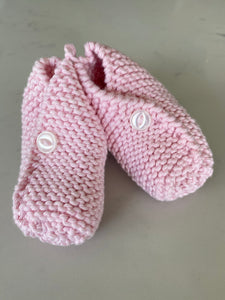 Handmade knitted booties