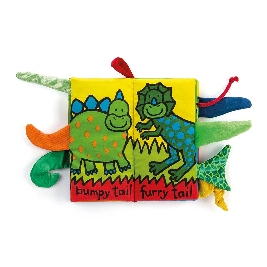 Jellycat dino tails soft activity book 