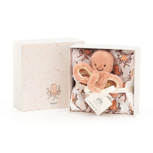 Jellycat Odell Octopus and Muslin Gift Set