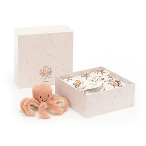 Jellycat Odell Octopus and Muslin Gift Set
