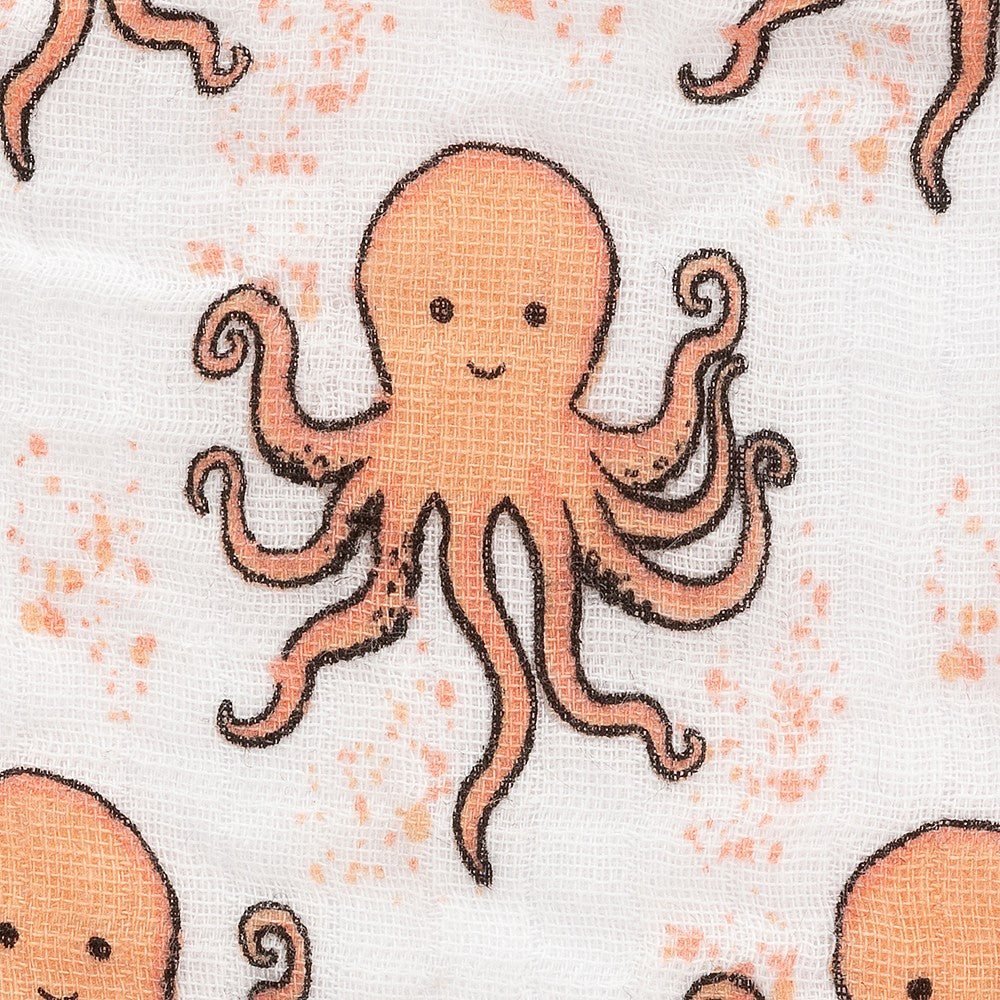Jellycat Odell Octopus and Muslin Gift Set
