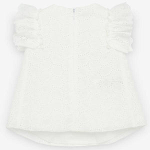 Paz Rodriguez Onda Cream Broderie Dress