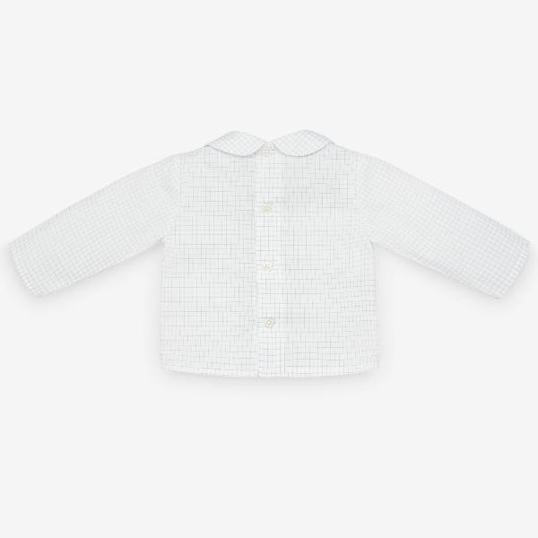 Paz Rodriguez Acuario Blue Check Blouse