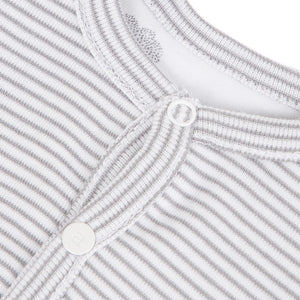 Organic Cotton Cloud and Grey Stripe and White Reversible Jacket