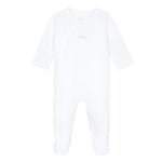 Quilted White Sleepsuit in 3 months