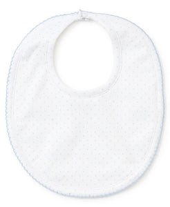 Kissy Dots White Blue Bib