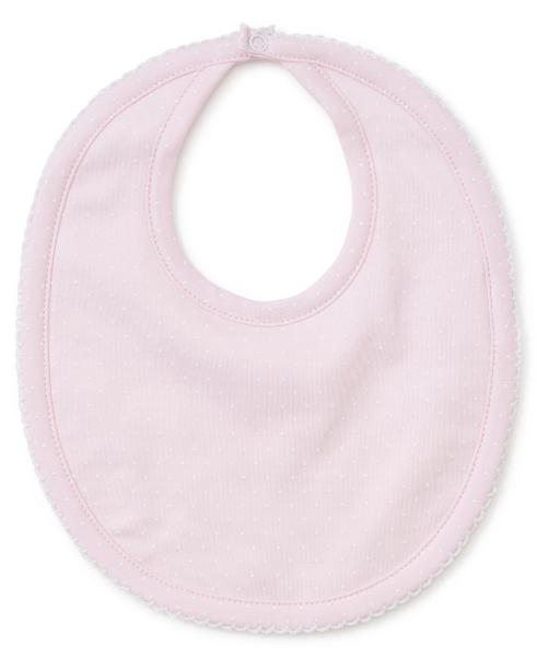 Kissy Kissy Kissy Dots Pink White Bib