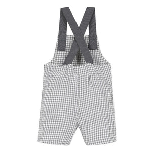 Gingham Grey Dungarees