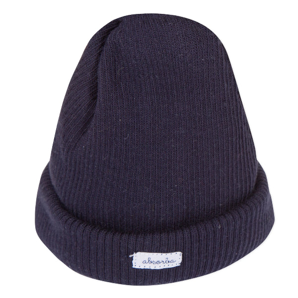 Absorba Ribbed Cotton Navy Hat