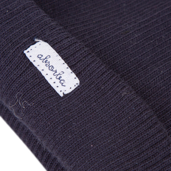 Absorba Ribbed Cotton Navy Hat