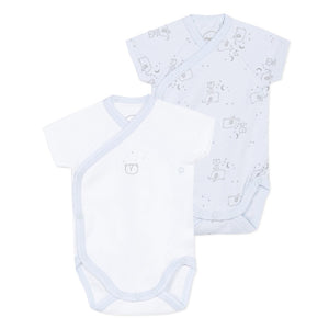 Elephants Short Sleeved Blue Body Set