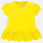 Mayoral Broderie Yellow Blouse