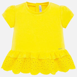 Mayoral Broderie Yellow Blouse