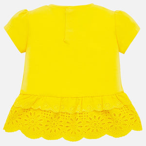Broderie Yellow Blouse
