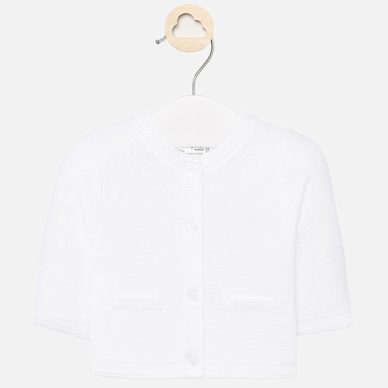 Simple White Cardigan