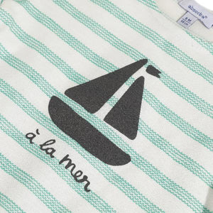 Absorba Striped Green Boat T-shirt