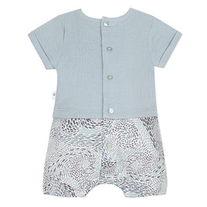 Absorba Fish Muslin Blue Ocean Romper