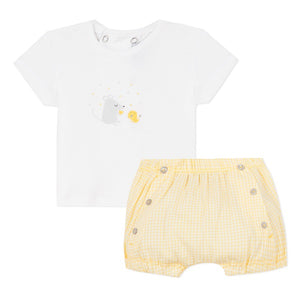 Absorba Savana Yellow Gingham Set