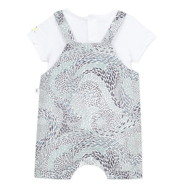 Absorba Liberty Fish Blue Dungaree Set