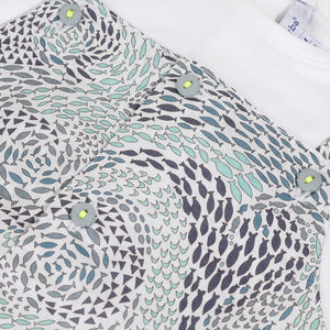 Absorba Liberty Fish Blue Dungaree Set