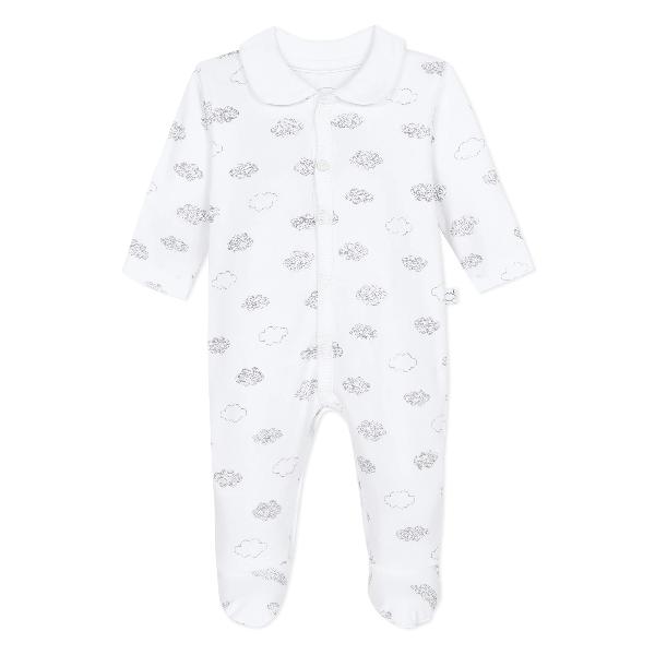 Absorba Clouds Collar White Sleepsuit