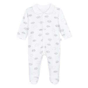Absorba Clouds Collar White Sleepsuit