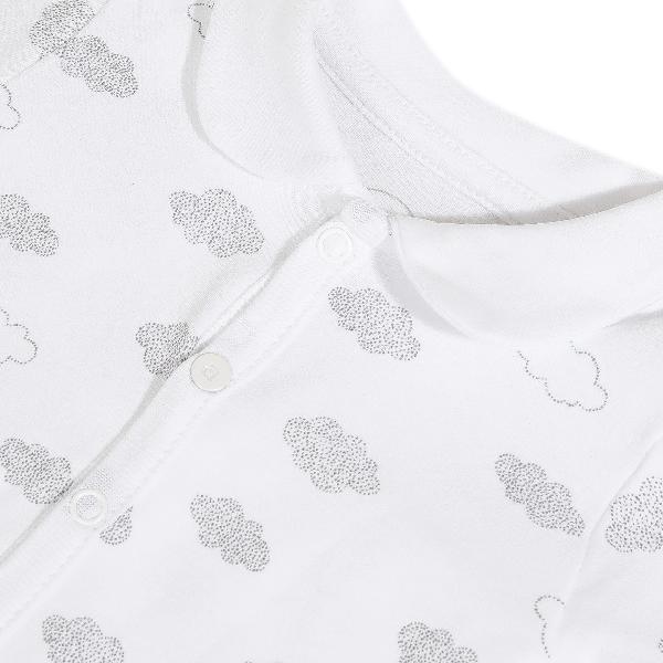 Absorba Clouds Collar White Sleepsuit