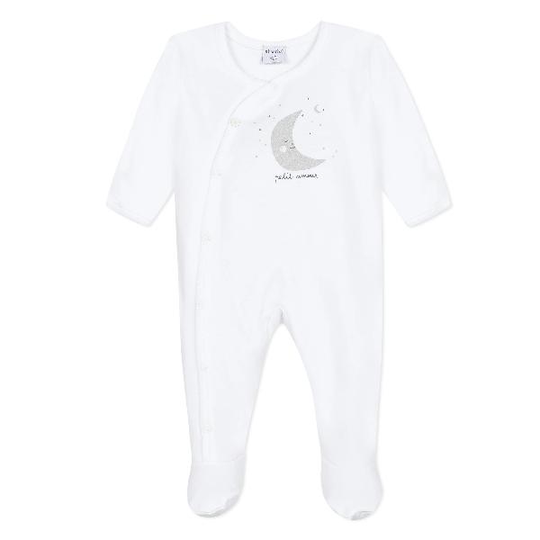 Absorba Moon Love White Sleepsuit