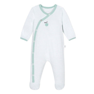 Absorba Fruit Salad Green Terry Sleepsuit