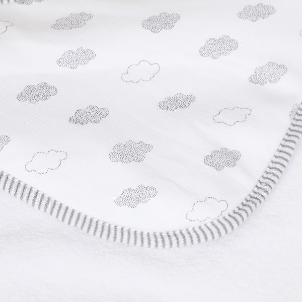 Absorba Cloud Print White Towel