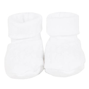 Absorba Quilted White Booties