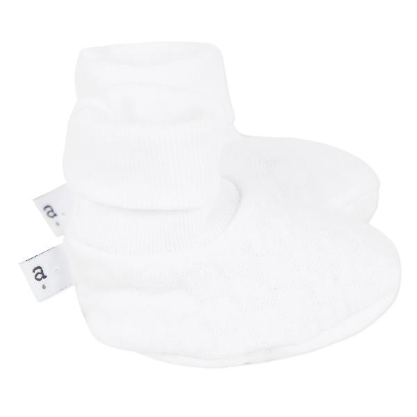 Absorba Quilted White Booties