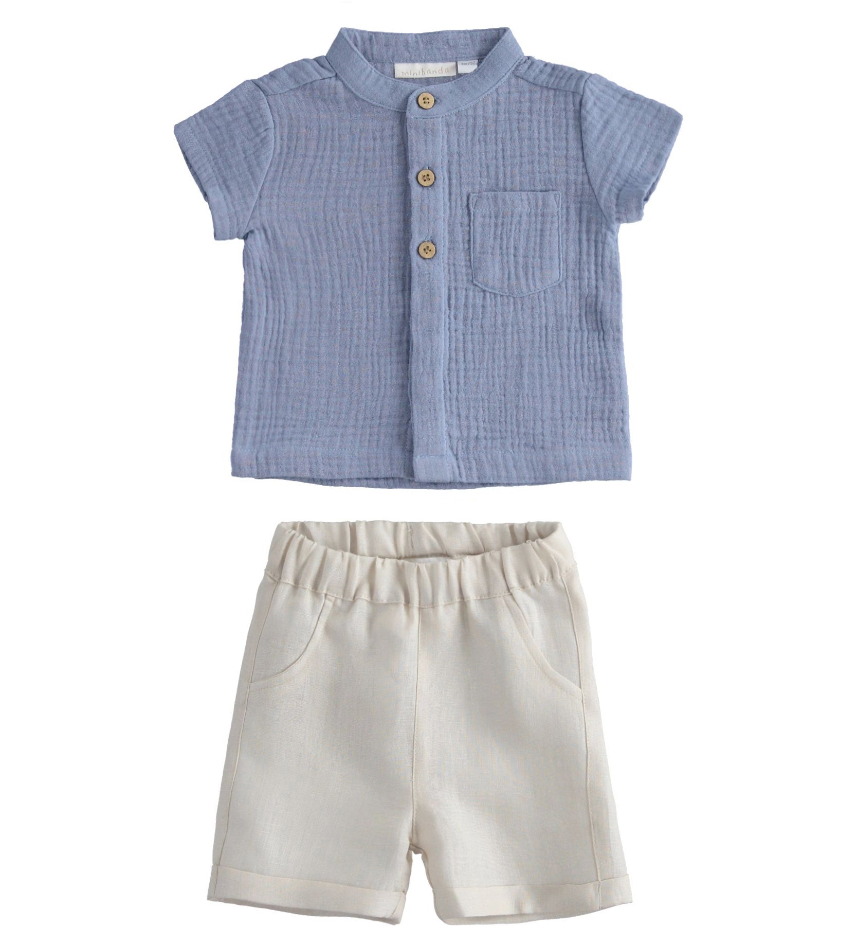 Cotton Shirt and Linen Shorts Set - LAST SET IN 12 MONTHS
