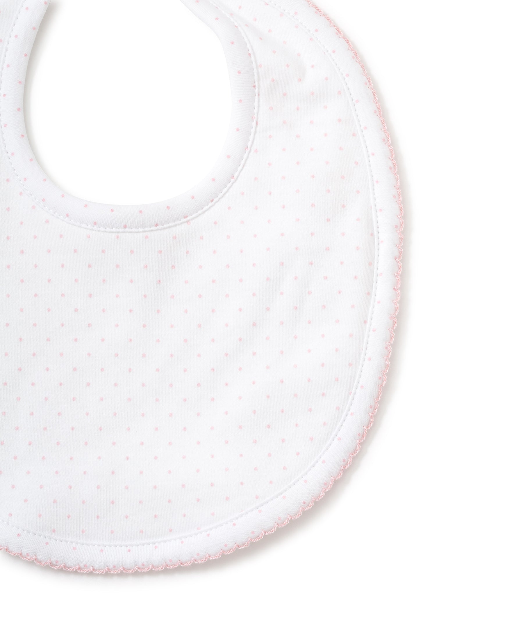 Kissy Dots White Pink Bib