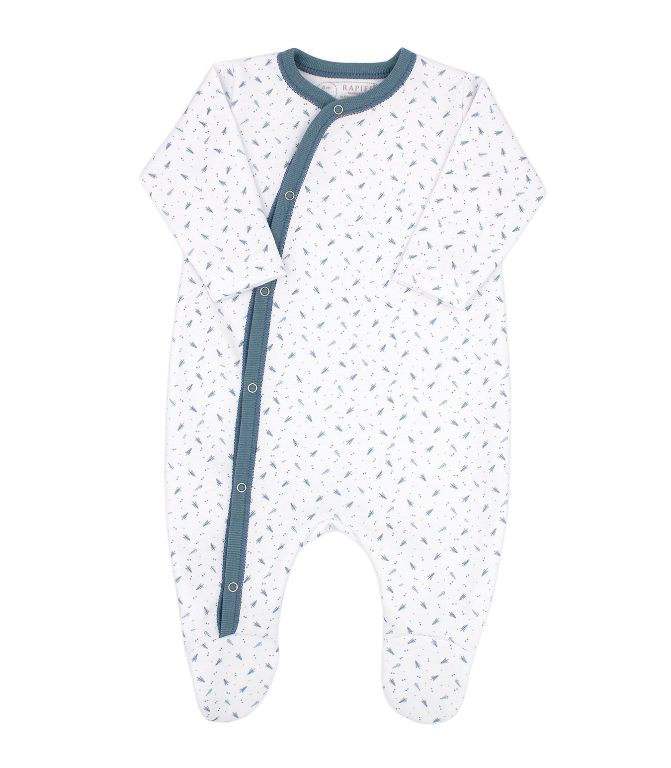 Evergreen and White Sleepsuit