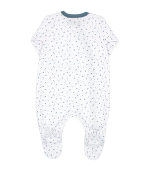 Evergreen and White Sleepsuit