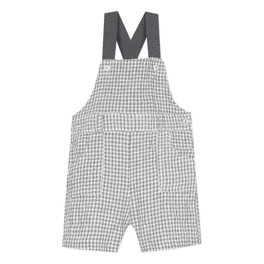 Gingham Grey Dungarees