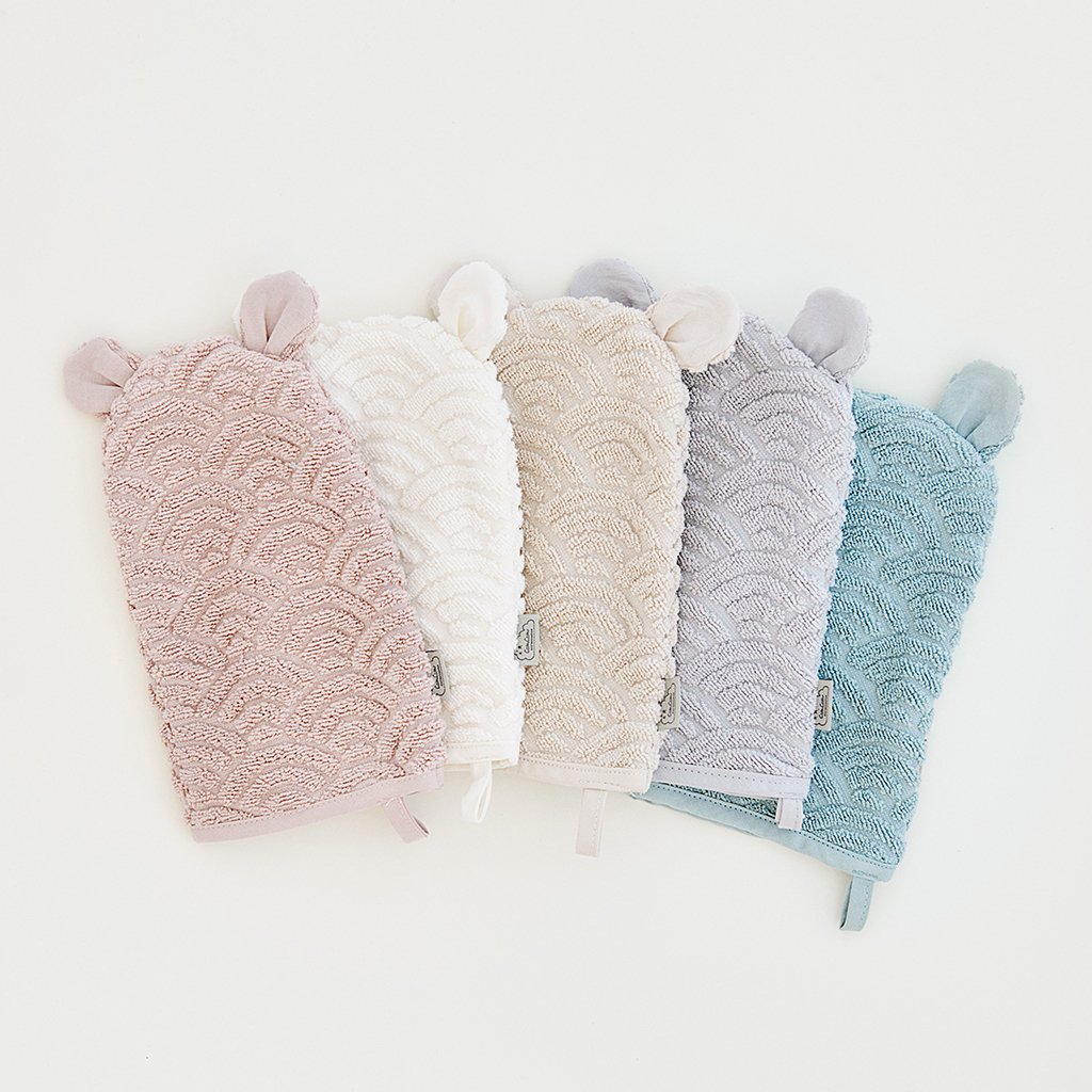 Wash Glove with Ears - GOTS Petroleum