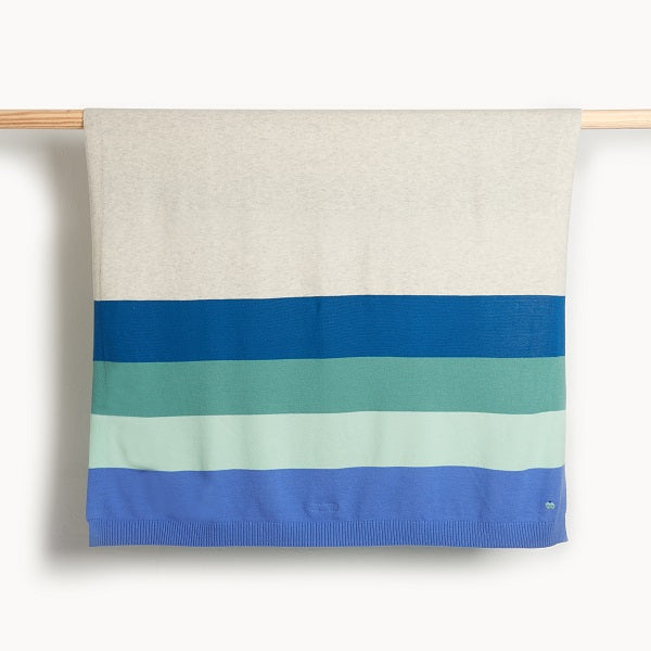 The Bonnie Mob Antigua Blue Striped Blanket