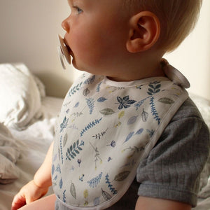Classic Bib - Pressed Leaves Blue