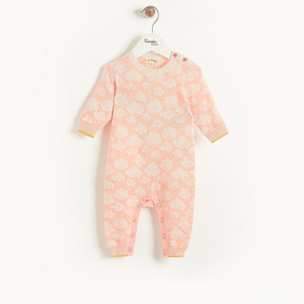 The Bonnie Mob Hush Peach Jaquard Playsuit