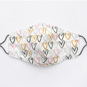 Hearts Cotton Facemask