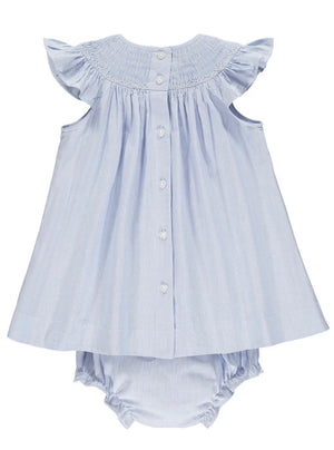 handsmocked cherry baby girl dress