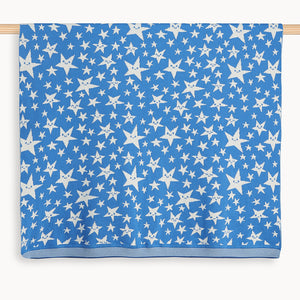 LEGEND - Blue Stars Knitted Baby Blanket