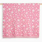 LEGEND - Pink Stars Knitted Baby Blanket