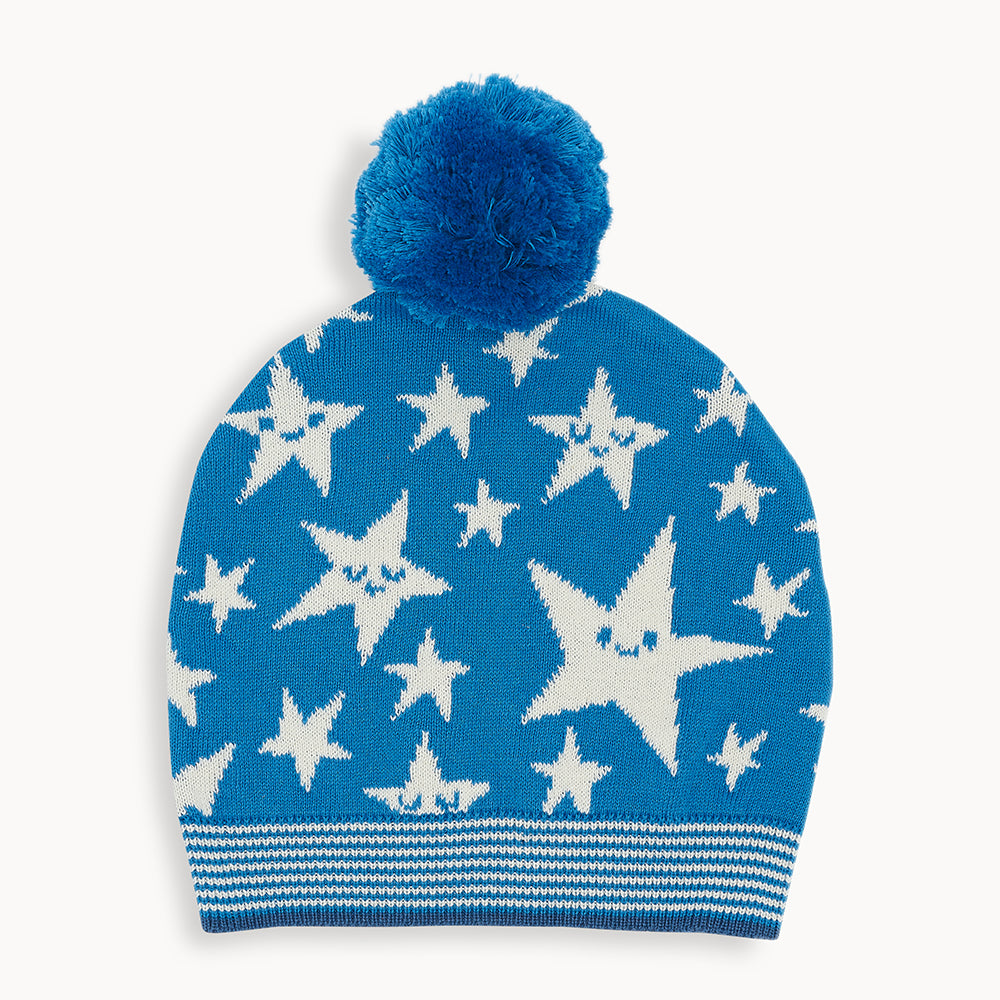 LIZ - Blue Stars Baby Knitted Winter Hat