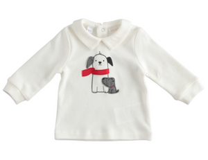 Long Sleeve Dog T-Shirt with Collar