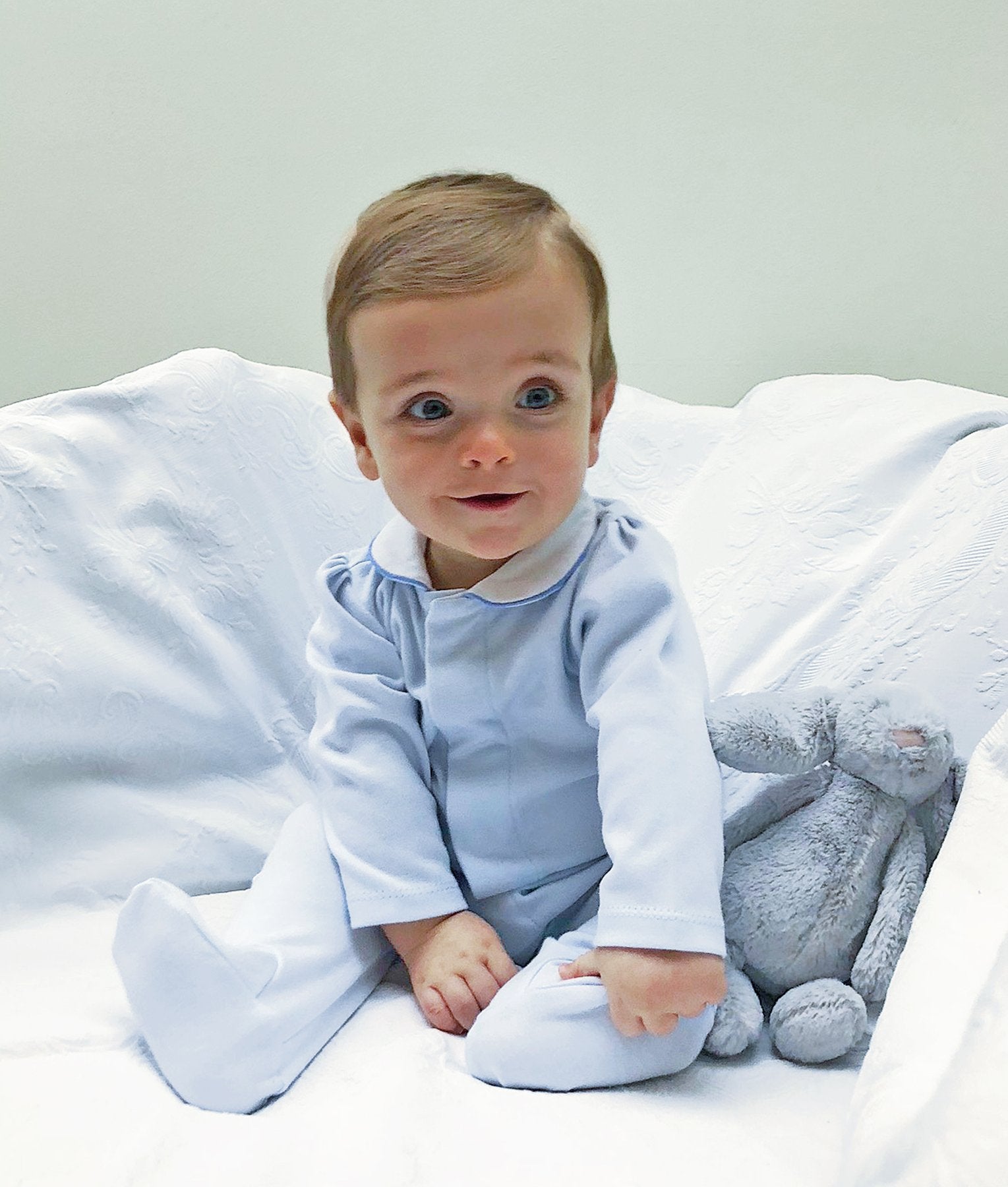 Classic Blue Magnet Sleepsuit