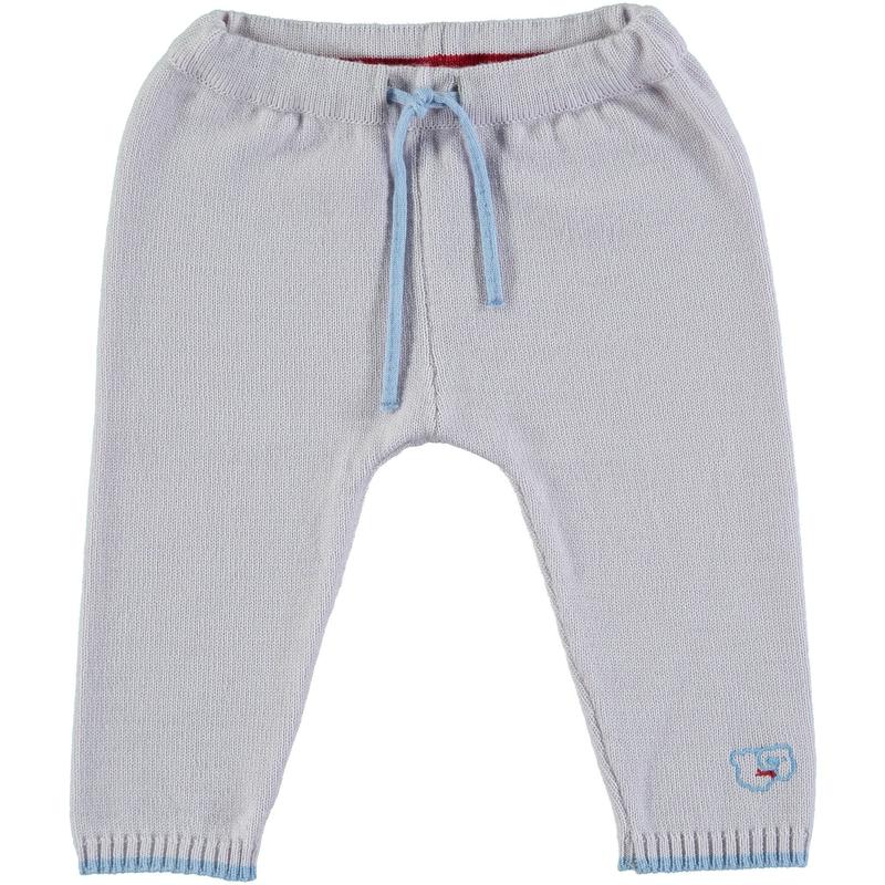 Scarlet Ribbon Merino Pearl Grey & Blue Leggings